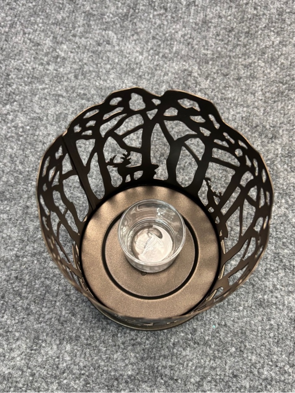 PartyLite Woodland Light Candle Sleeve P91215 Metal Holder Rustic Deer Retired - Picture 7 of 14
